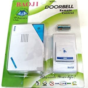 Image of Cordless Calling Remote Door Bell for Home, Office, Warehouse and Factories, Pack of 1, White