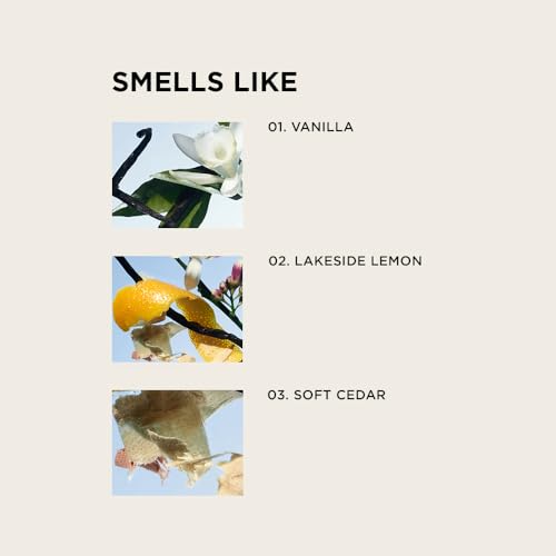 By Rosie Jane Eau De Parfum Spray (Lake) - Clean Perfume for Women - Non-Toxic Body Mist with Notes of Vanilla, Lakeside Lemon & Soft Cedar - Paraben, Sulfate & Phthalate Free (50ml)