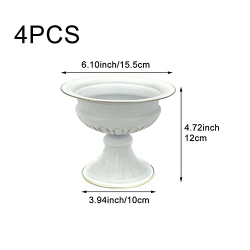 Vase en métal trompette pour centre de table de mariage chic