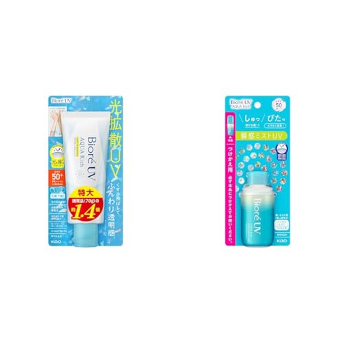 【セット買い】Biore ビオレ UV アクアリッチ ライトアップ エッセンス 100g 日焼け止め SPF50 【Amazon.co.jp限定】 + ビオレUV アクアリッチ 50 SPF アクアプロテクトミスト つけかえ用 ミスト