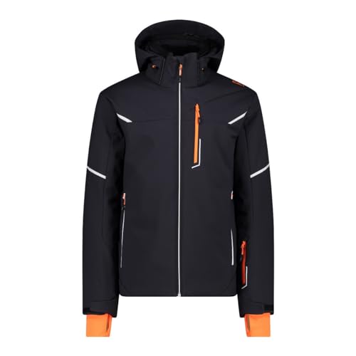 Apertura full zip, due tasche laterali, una sul petto e una sull’avambraccio zippate, cappuccio removibile, coulisse sul fondo giacca, chiusura polso regolabile con velcro, polsini interni con costina elastica, logo CMP sulla spalla e sul cappuccio