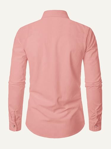 Image of Noble Monk Men's Polyester Regular Fit Solid Casual Shirt |Full Sleeve|Stylish Shirt