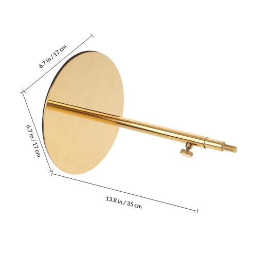 Support de tête de mannequin ajustable base 17 cm acier inoxydable doré - 3