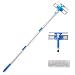 Professional Window Squeegee Cleaner with Scrubber, 58" Extension Pole, 3 in 1 Telescopic Window Washing Equipment with Spray Head, Glass Cleaning Tools for Indoor/Outdoor High Window