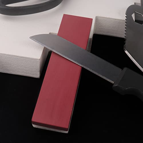 Cbright 1Pc Sharpening Stone Dual Sided 3000-4000#/8000-10000# Combination Pocket-Size Whetstone, Fine Grinding And Polishing Ruby Stone And Agate Stone (100X25X10Mm) #TOP6