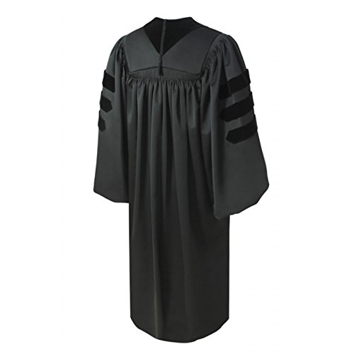 Gradwear Black Pastor/Clergy Robe – Deluxe Fluted Fabric Clergy Robes For Pa.3