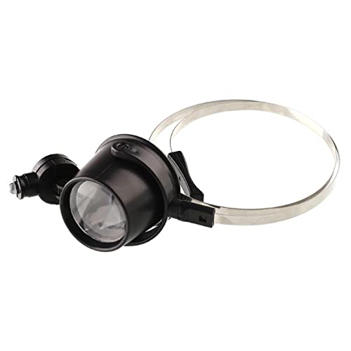 SUOYATE Lupa LED de 15 aumentos con banda para la cabeza, joyeros, relojeros, 145 x 85 x 50 mm, lupa de ojo duradera con diadema de lupa de ojo ligera