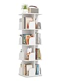 Bibliothèque rotative de grande capacité et utilisation flexible : cette bibliothèque rotative dispose de 4 étagères, 4 compartiments de chaque niveau qui sont parfaits pour exposer et organiser des livres, des jouets, des albums photo, des fournitures de vie, etc. Notre bibliothèque a une grande capacité, et donne à chaque pièce l'apparence d'une petite bibliothèque. Vous pouvez transformer l'étagère à livres en une bibliothèque courte avec 3 niveaux, 2 niveaux ou 1 niveau, parfaite pour ranger des albums de magazines ou d'autres objets de collection préférés dans votre salon, chambre d'enfant, salon, salle de jeux, chambre ou bureau.