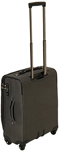 Hartmann 20 Inch Herringbone Luxe SS Carry On Spinner, Black Herringbone