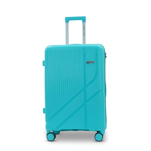 Image of AMERICAN TRAVELLER Poineer Trolley Bag | Expandable Travel Luggage Bag | Large Polypropylene Hardshell, Expandable, 8 Disc Wheels, TSA Type Lock