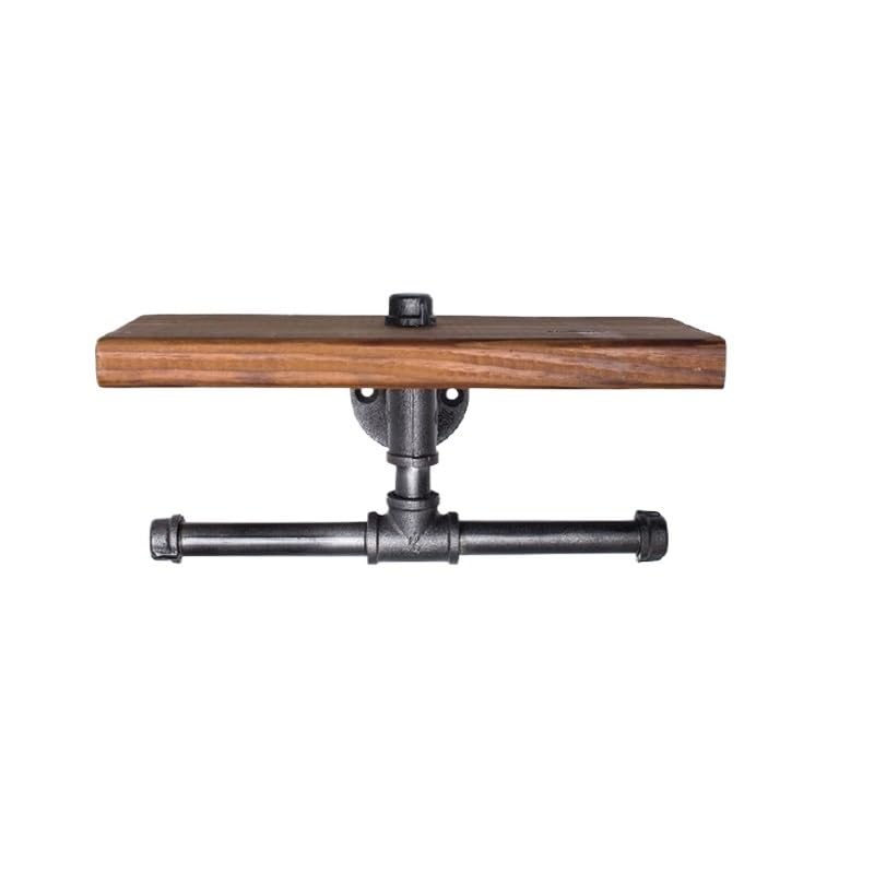 Rack rouleau de papier rétro pour salle de bains et cuisine style tuyau fer
