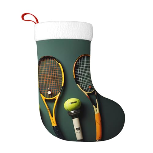 Calcetines decorativos de Navidad YYHHAOFA pelotas de tenis y raquetas de imagen ligera para Halloween, ceremonias anuales, reuniones de vacaciones
