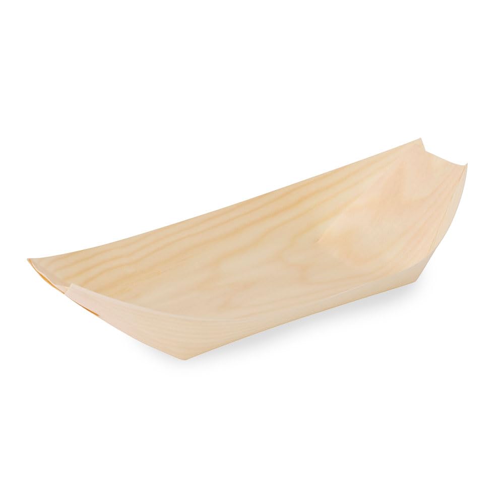 BIOZOYG Cuencos hondo madera de pino I platos desechables orgánicos sostenibles y compostables I Snack bowl bocadillos currywurst papas fritas Sushi I cuenco alimentos fríos y calientes 1000 piezas