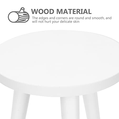 Cabilock Wooden Plant Stand Flowerpot Holder Small Indoor Outdoor Round Flower Pot Frame 8 Inch Height for Balcony Garden Display - Image 3