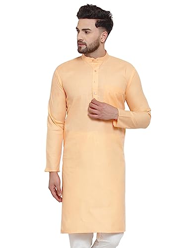 Image of Jompers Men's Cotton Regular Fit Solid Kurtas