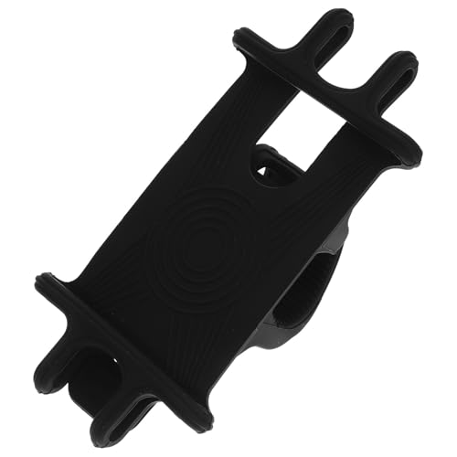 EXHUMKY Soporte para Teléfono para Bicicleta de Montaña de Silicona Negra, Correa Ajustable para Manillar, Soporte Resistente para Móvil Ciclista, Compatible con Varios Modelos, Uso