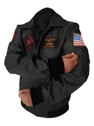 Men's Aviator Pilot Bomber Jacket with Patches & Fur Collar | Lightweight Winter Special2