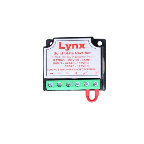 GenericShivaay Engineering Solid State Rectifier 3AMP| Converts 440V AC to 190V DC 3AMP | Rating: 190V DC-3 AMP |Plug and Play||COMPATIBLE WITH (UHD-MODLE) (45X52X28 mm, Current Rating: 3 AMP)