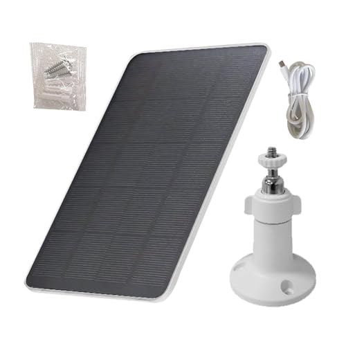 Panel solar para timbre de puerta, panel solar para timbre de puerta, 3 W, panel solar USB, panel solar de anillo, cargador solar de 5 V, panel solar multiusos con cable de 1,2 m, cargador de montaje