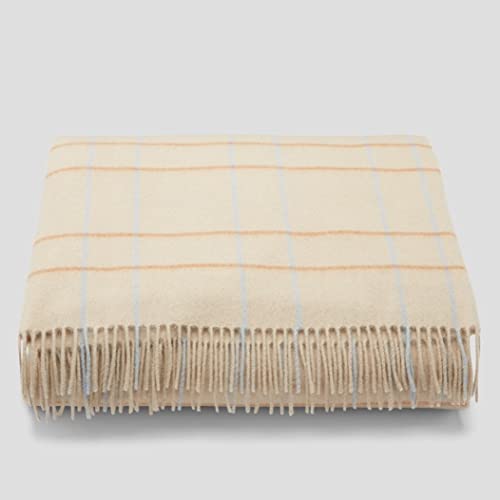 Casper Sleep Pinstripe Plaid Überwurfdecke Oatmilk