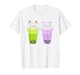 Thé vert Boba Taro Milk Bubble Tea Matcha Kawaii Cute Pearl T-Shirt