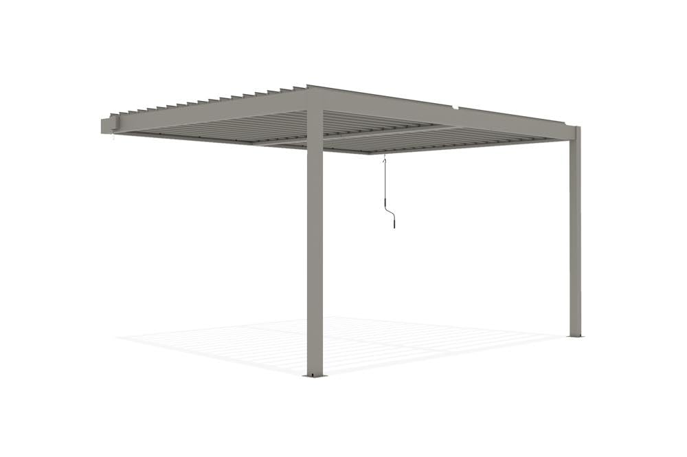 Cazeboo Pergola bioklimatyczna oparta 4x3m Piana Aluminium Taupe