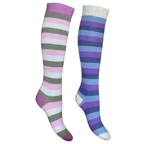 Image of Cotton Knee High Socks for Women Made in Italy, Long Socks for Women (One Size Fits All) Women Dress Socks