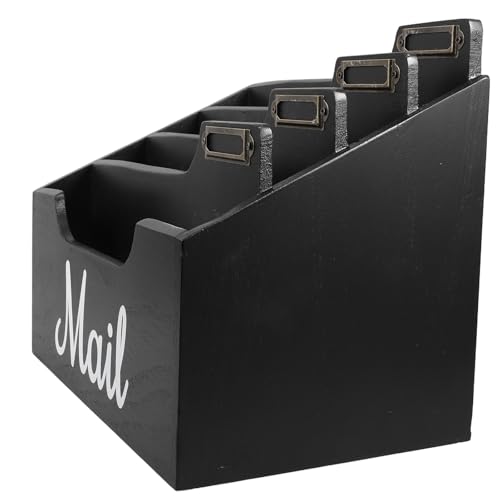 Organiseur papier clés bois compartiments rustique Artibetter - 2