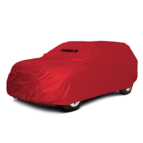 Image of CARMATE Parachute Custom Fitting Waterproof Car Body Cover for Land Rover - Free Lander 2 - Red (Without Side Mirror & Antenna Pockets)