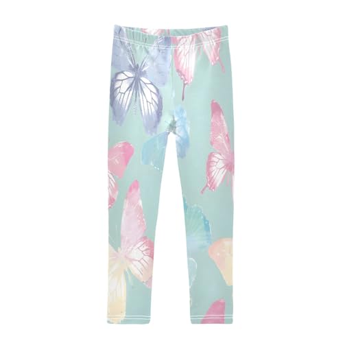 Toddler Girls Leggings Printed Yoga Pants Leggings Pastel Butterflies for Kids