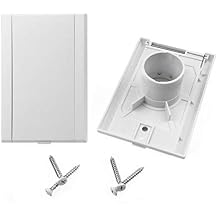 Central Vacuum Inlet Valve, for Nutone Central Vacuum System Installation Parts, White Full Door Inlet Valve Cover - 2 Pack