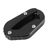 Motorrad-Seitenständer, vergrößertes Pad, Ständerverlängerung, kompatibel mit Bonneville T100 T120 2016 2020(black)
