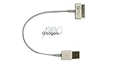 GadgetsPRO 30-pin to USB Cable for all Apple 30-pin devices - Short 0.2m/8in (Single pack)