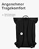 Johnny Urban Rucksack Damen & Herren Schwarz - Robin Medium - Rolltop Mit Laptopfach für Uni Business Fahrrad - 15L - Nachhaltig - Wasserabweisend #3