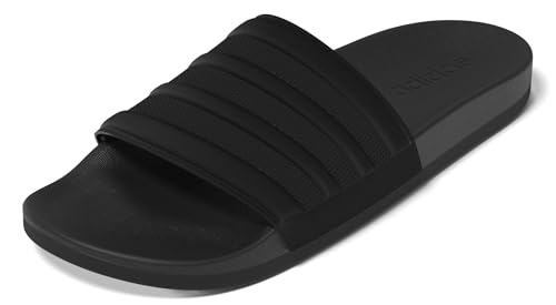 adidas Unisex-Adult Adilette Comfort, Black/Black/Black, 11