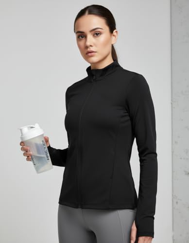 Image of PUMP'D Women's Jacket | Slim Fit | Thumb Hole Open Sleeve | With zipper | Perfect for workout