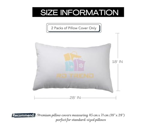 Image of RD TREND Presents 210 TC Super Soft Glace Cotton Check Print Pillow Covers Set of 6 (3 Pairs) | Size - 18x28 Inches, Ultra-Soft Cooling & Breathable Color- Multi-3