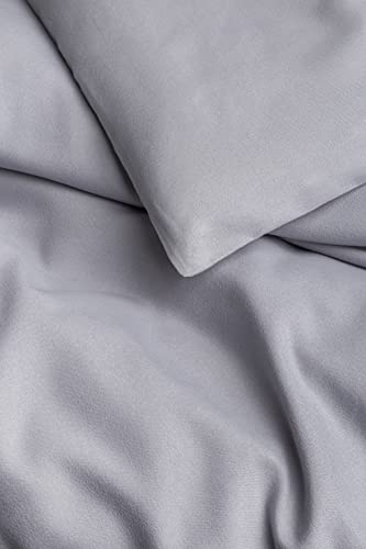 Todocama Microfibre duvet cover for extra soft duvet cover (light grey, 135/140/150 cm, 220 x 220 cm), Gris Claro - Image 4