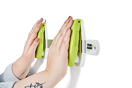 Image of Hangman Push & Hang Pro Picture Hanging Tool Kit with Nails and Level for Wall Art Pictures Frames Green ‎PHLA-18