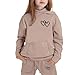 Bwaydeg Boys Girls Sweatsuit 2 Pieces Fashion Cartoon Love Heart Print Pullover Hoodie & Sweatpants for Kids 2-13 Years