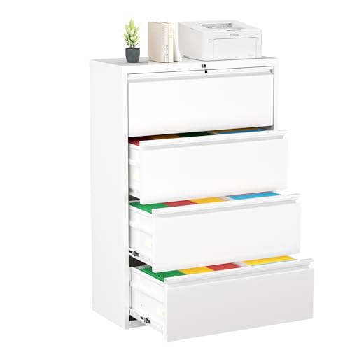 Greenvelly 4-drawer lockable file cabinet