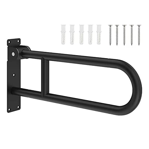 Maniglione pieghevole antistatico per anziani, 60 cm, supporto da parete per uso sicuro in bagno e WC, corrimano di sicurezza antiscivolo per anziani