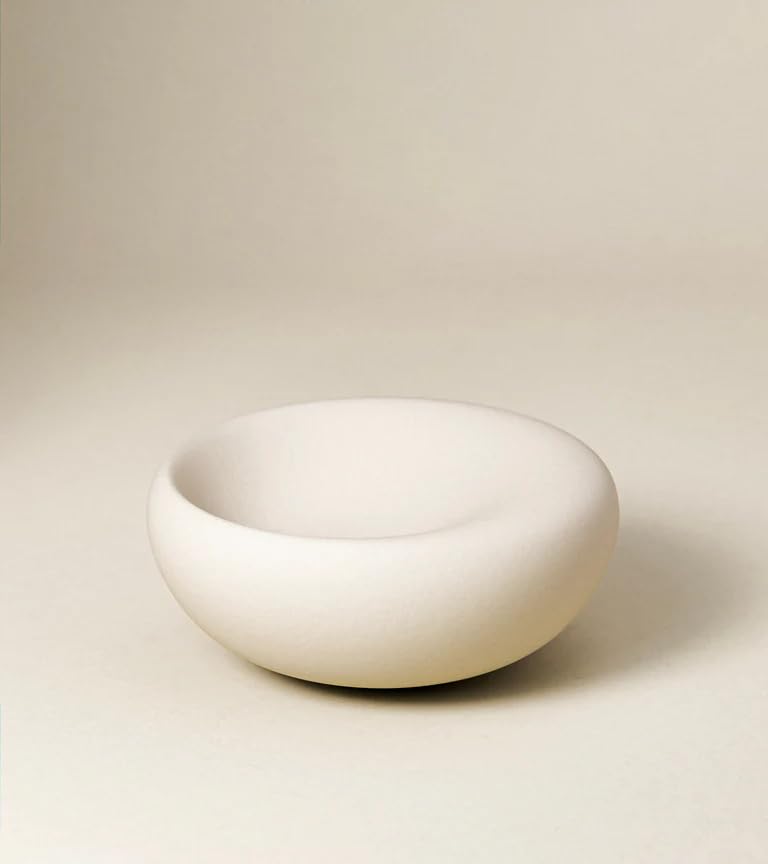 Vaso de Mezcla Cerámico Hecho a Mano Thallo Blanco Natural miniatura 2