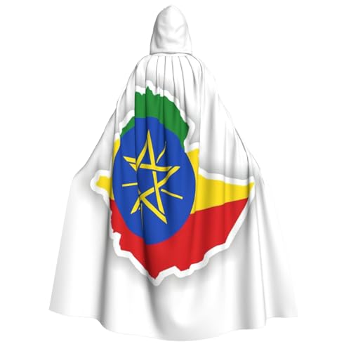 Cape à capuche drapeau Éthiopie EdWal costume cosplay adulte