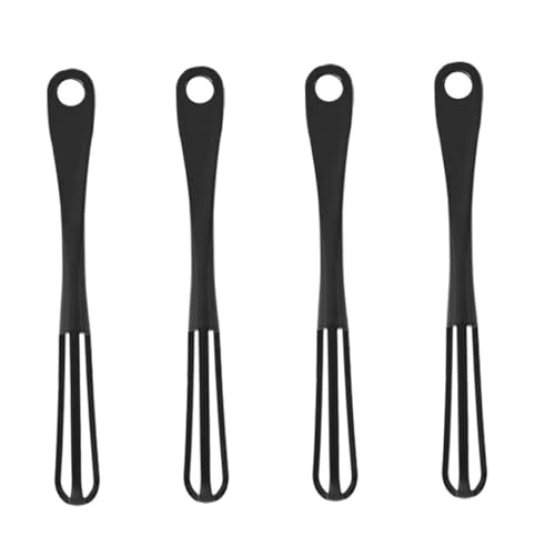 Imagen de Housoutil Batidor de Huevos Manual 4 Piezas Batidora de Huevos Pequeña de Polipropileno PP Segura y Resistente Adecuado para Mezclar y Batir Cocina Utensilio Compacto para Reutilizable