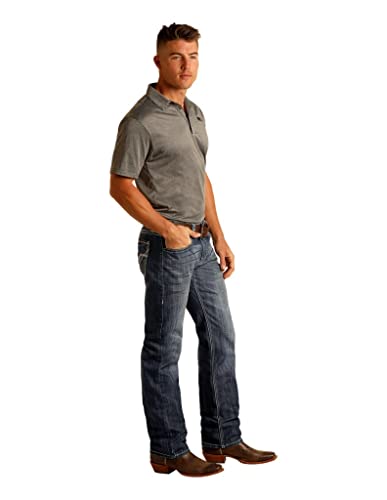 Rock & Roll Denim Men's Pistol Regular Fit Jeans Dark Vintage2