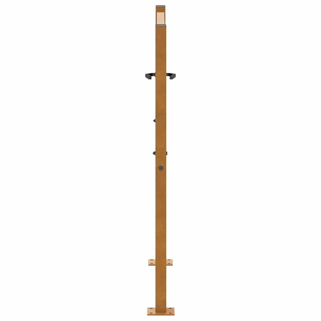 vidaXL Porte Jardin Acier résistant aux intempéries Conception Vague, Porte de clôture, Porte extérieure, Porte en métal, Porte de sécurité