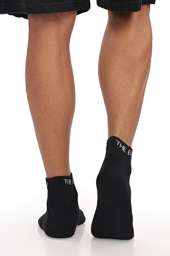 Image of Premium Cotton Ankle Socks for Men & Women | Unisex Everyday Socks | Breathable, Anti-Odour, Anti-Slip, Lightweight Training & Casual Wear | Ankle Length Cotton Socks Pack of 2