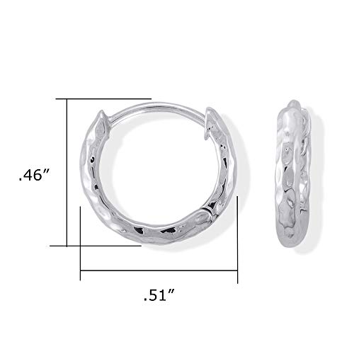 Boma Jewelry Sterling Silver Textured Huggie Hoop Earrings4