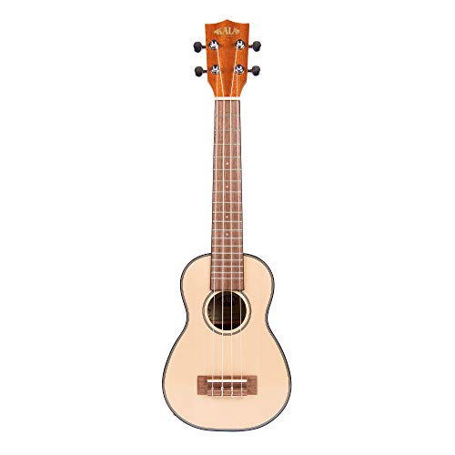 Kala KA-SS-LNG (+ housse) – Ukulele Soprano Epicéa Acajou – manche long - Les Beatles, Paul McCartney, John Lennon, RIngo Starr, George Harrison Kala KA-SS-LNG (+ housse) - Ukulele Soprano Epicéa Acajou - manche long